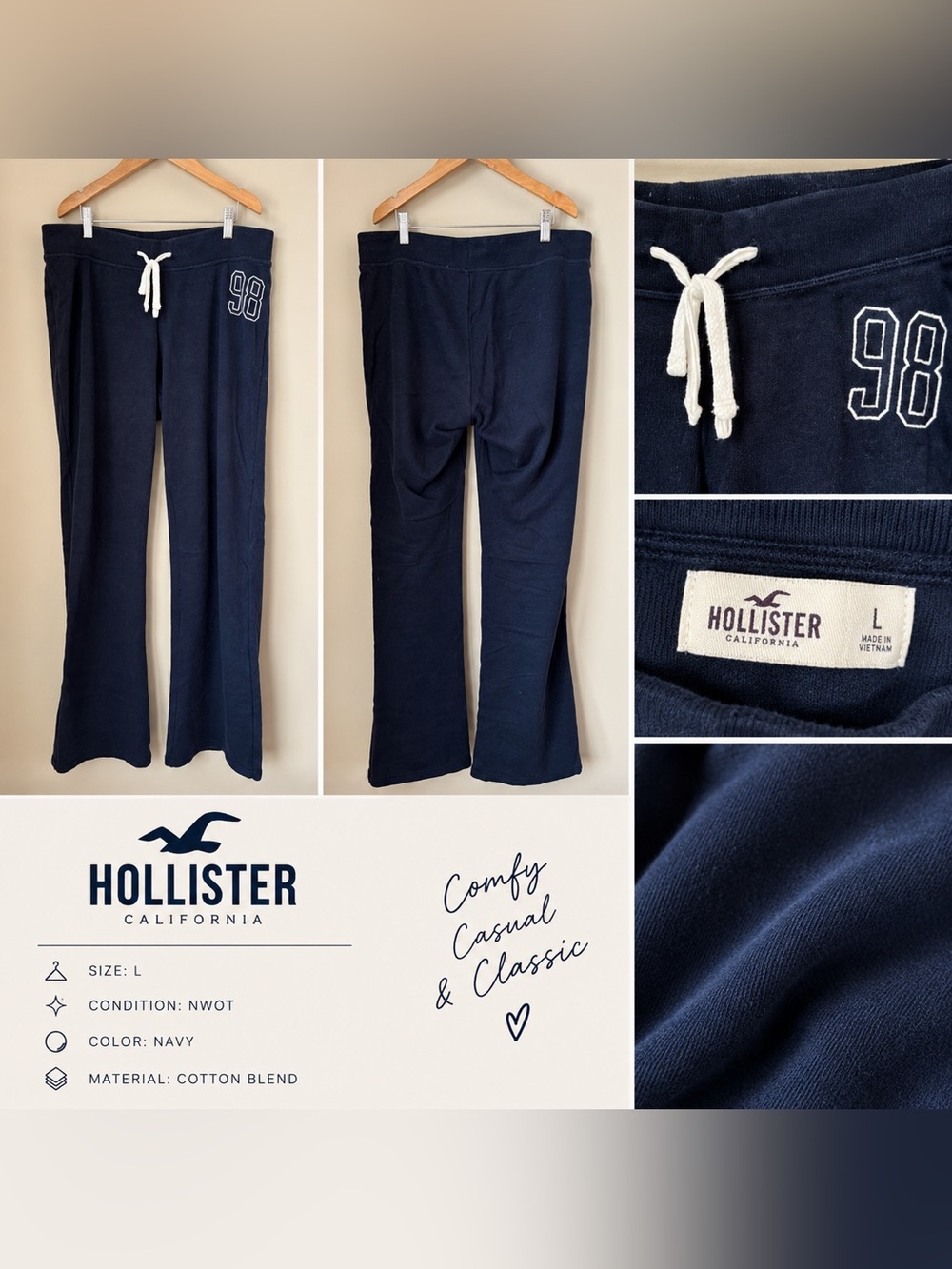 Hollister Navy Lounge Pants
